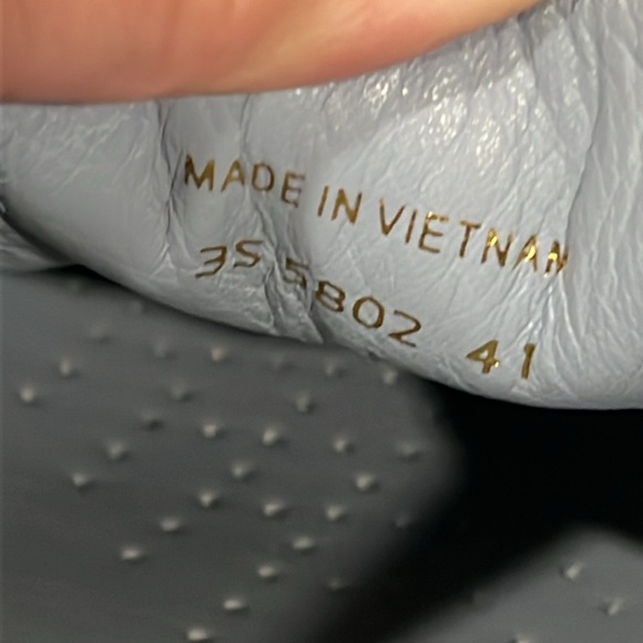 Prada Suede Leather Slip On Loafers Grey Blue size 41 - Picture 13 of 15